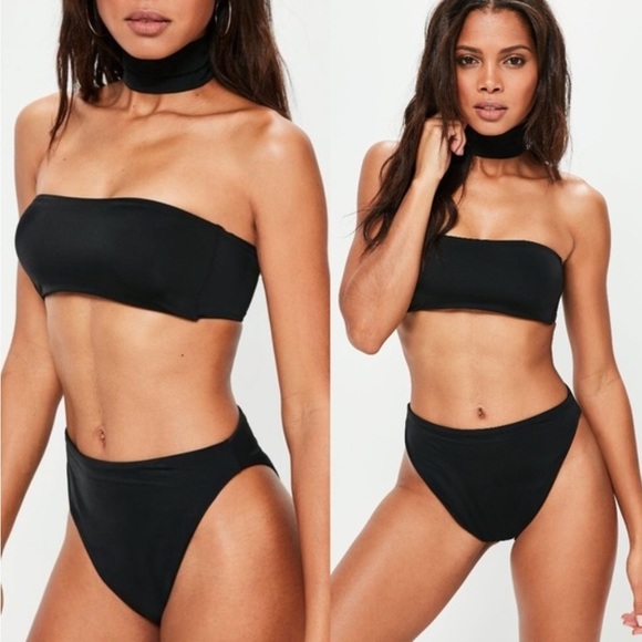 Other - Black Choker High Rise Bikini